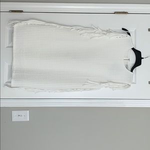 White tassel mini dress